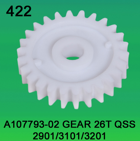 A107793-02 Gear Teeth-26 for Noritsu 2901, 3101, 3201