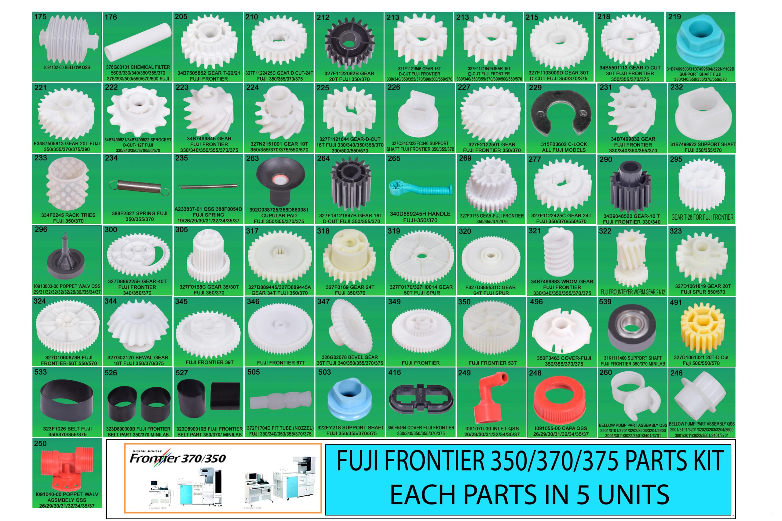 Fuji Frontier 350-370-375 Spear Parts Kit